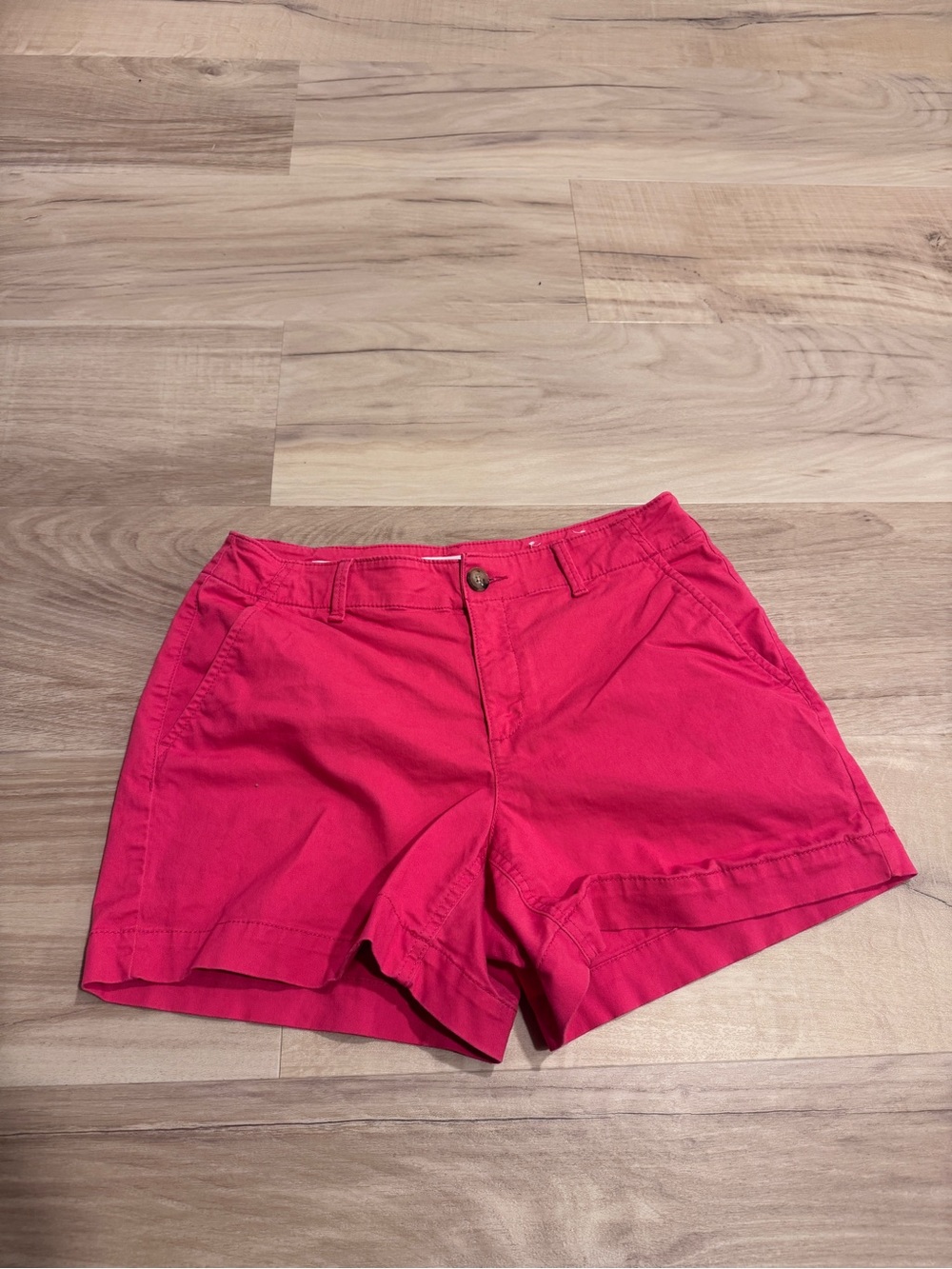 LOFT curvy Pink Casual Cotton twill 4” Shorts